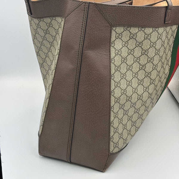 Gucci Ophidia Soft Open Tote GG Coated Canvas East West
