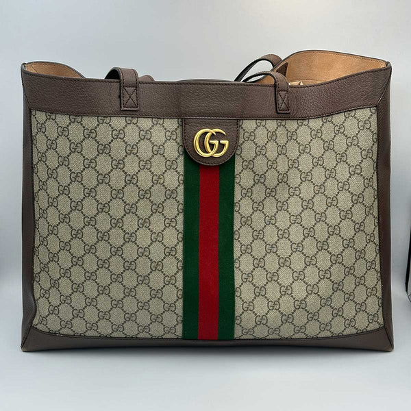 Gucci Ophidia Soft Open Tote GG Coated Canvas East West