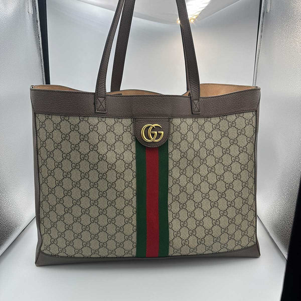 Gucci Ophidia Soft Open Tote GG Coated Canvas East West