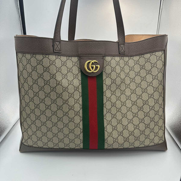 Gucci Ophidia Soft Open Tote GG Coated Canvas East West