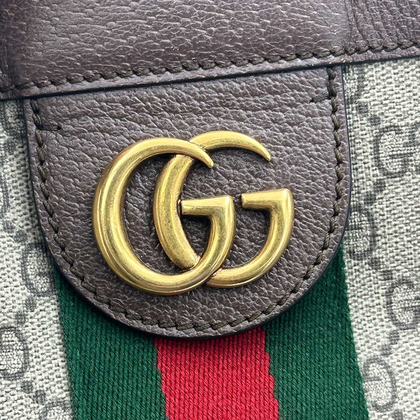 Gucci Ophidia Soft Open Tote GG Coated Canvas East West