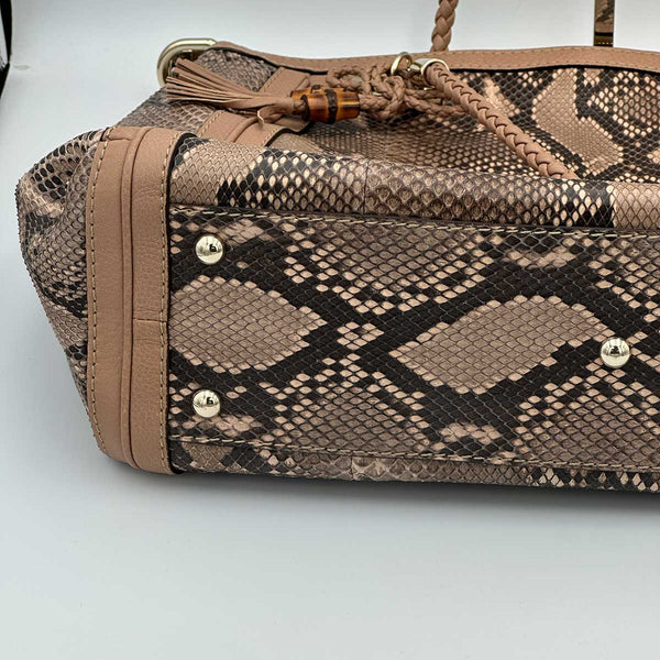 Gucci Snakeskin Python Bella Bag - Tote