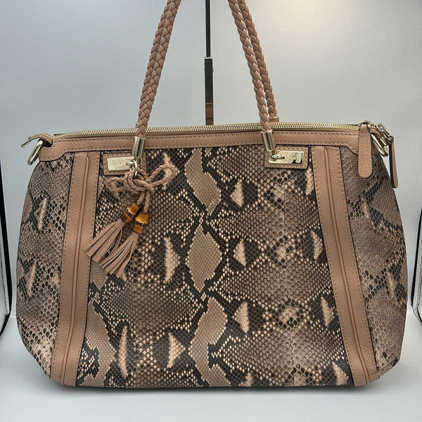 Gucci Snakeskin Python Bella Bag - Tote