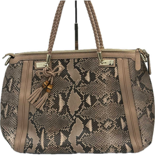 Gucci Snakeskin Python Bella Bag - Tote