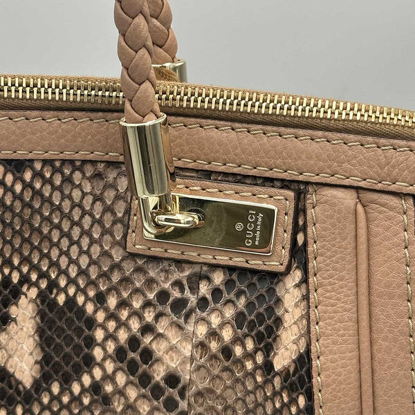 Gucci Snakeskin Python Bella Bag - Tote