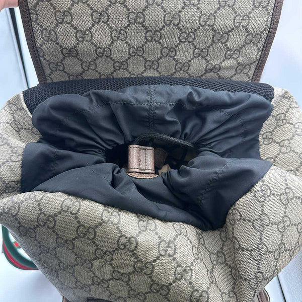 Gucci Soft GG Supreme Canvas Backpack - Beige