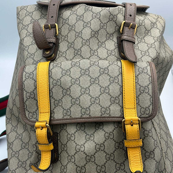 Gucci Soft GG Supreme Canvas Backpack - Beige