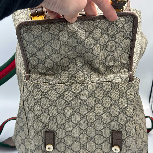 Gucci Soft GG Supreme Canvas Backpack - Beige