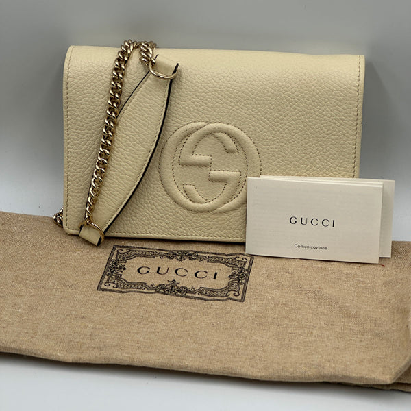 Gucci Soho Wallet on Chain - Ivory