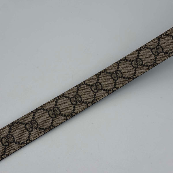 Gucci Reversible Supreme Canvas Belt with Gold Hardware 110/44