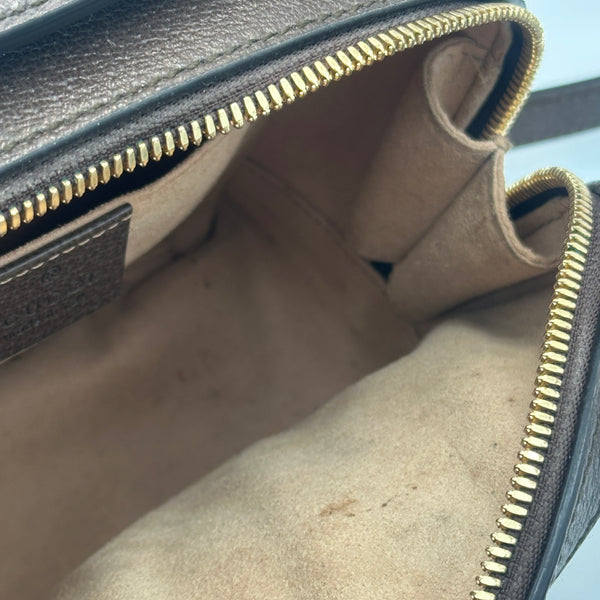 Gucci Supreme Monogram Mini Ophidia Top Handle Shoulder Bag