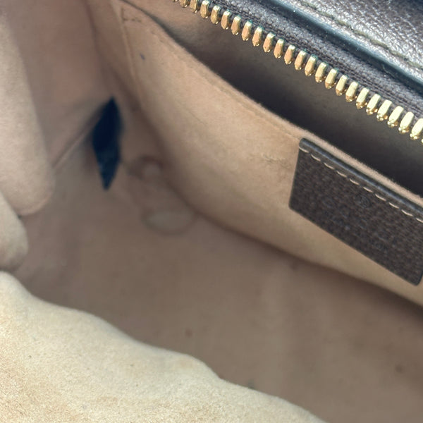 Gucci Supreme Monogram Mini Ophidia Top Handle Shoulder Bag