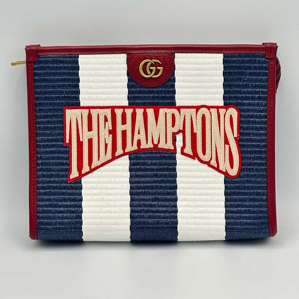 Gucci The Hamptons Striped Logo Pouch