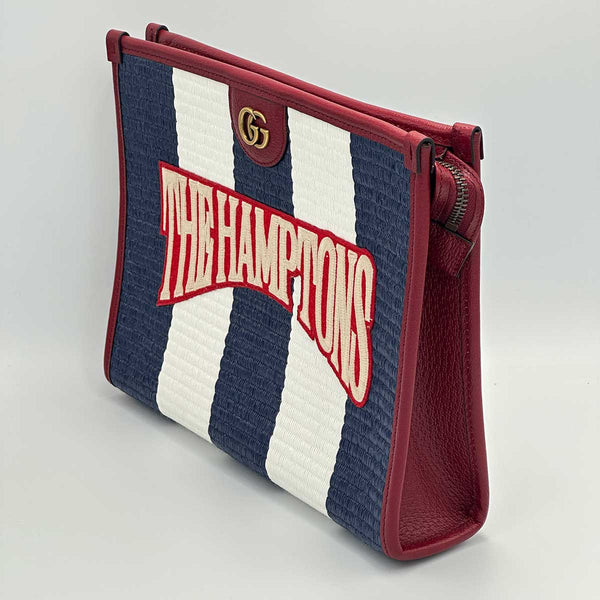 Gucci The Hamptons Striped Logo Pouch