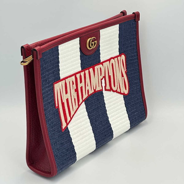 Gucci The Hamptons Striped Logo Pouch