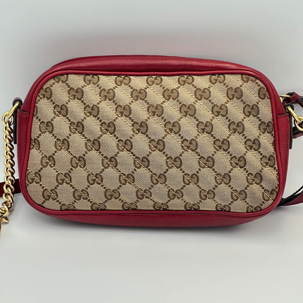 Gucci GG Marmont Canvas Camera Bag - Red