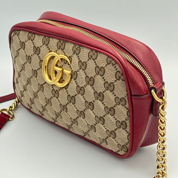 Gucci GG Marmont Canvas Camera Bag - Red
