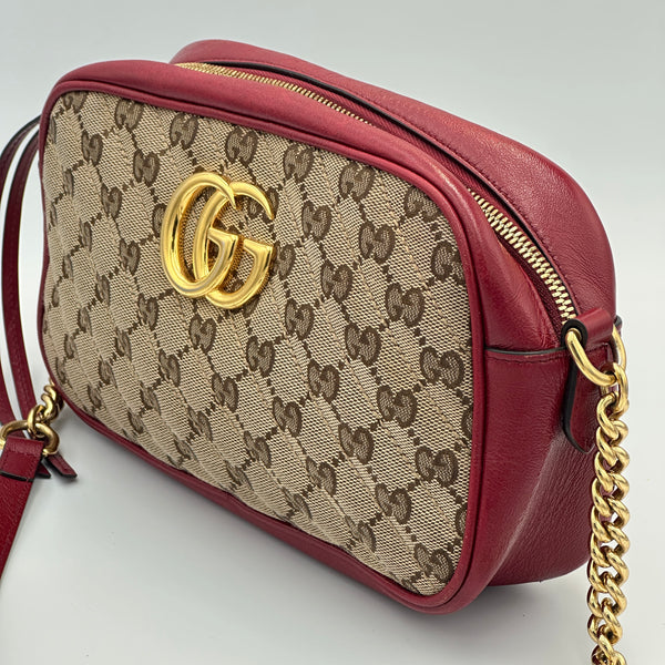 Gucci GG Marmont Canvas Camera Bag - Red