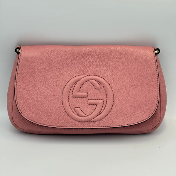 Gucci Soho Chain Crossbody Bag Medium - Pink