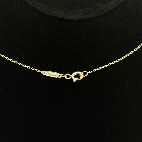 Return to Tiffany Heart Tag and Key Necklace in Sterling Silver with a Diamond, Medium - Chicago Pawners & Jewelers