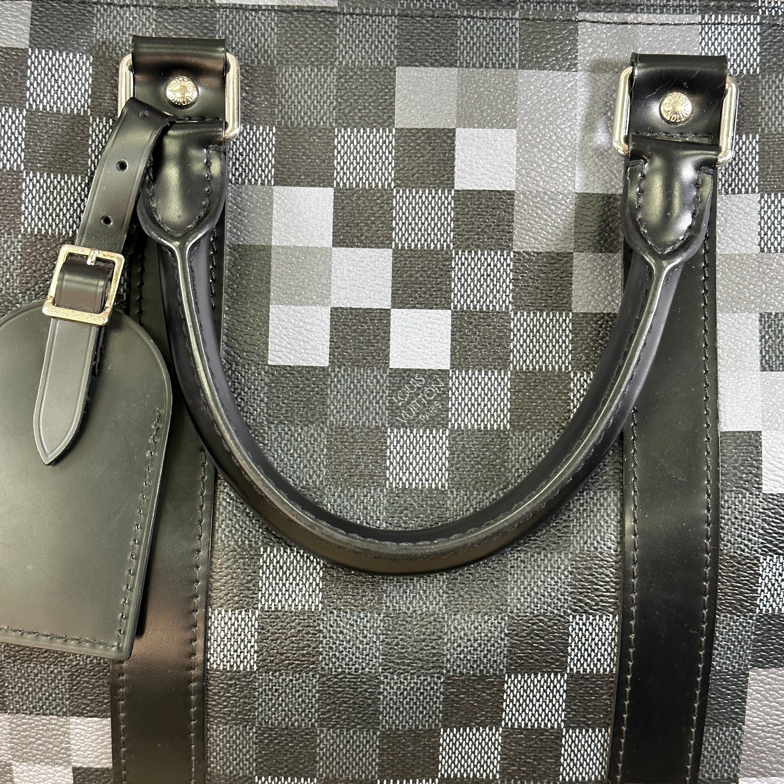 Louis Vuitton, Bags, Louis Vuitton Keepall Bandouliere Bag Limited  Edition Damier Graphite Pixel 5