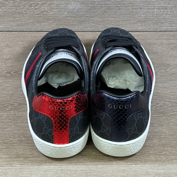 Gucci Ace GG Supreme Canvas - Black - Size 10