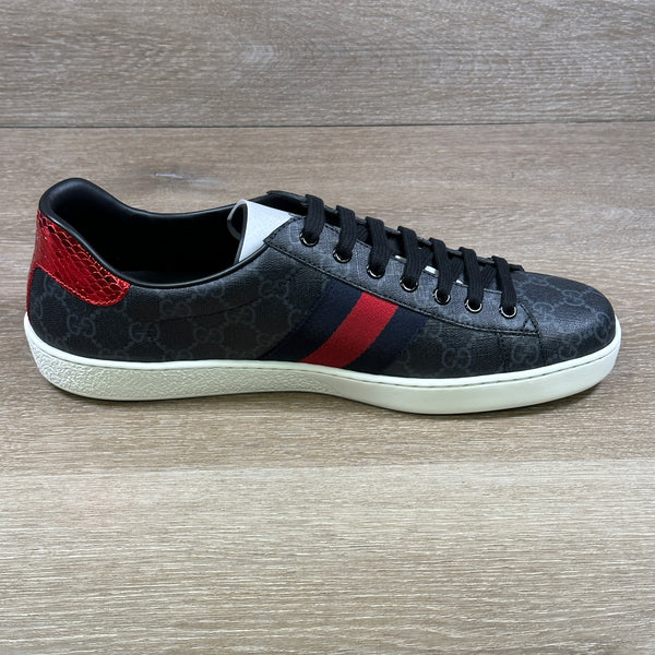 Gucci Ace GG Supreme Canvas - Black - Size 10