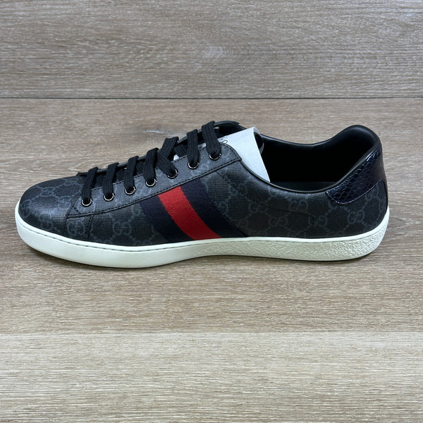 Gucci Ace GG Supreme Canvas - Black - Size 10