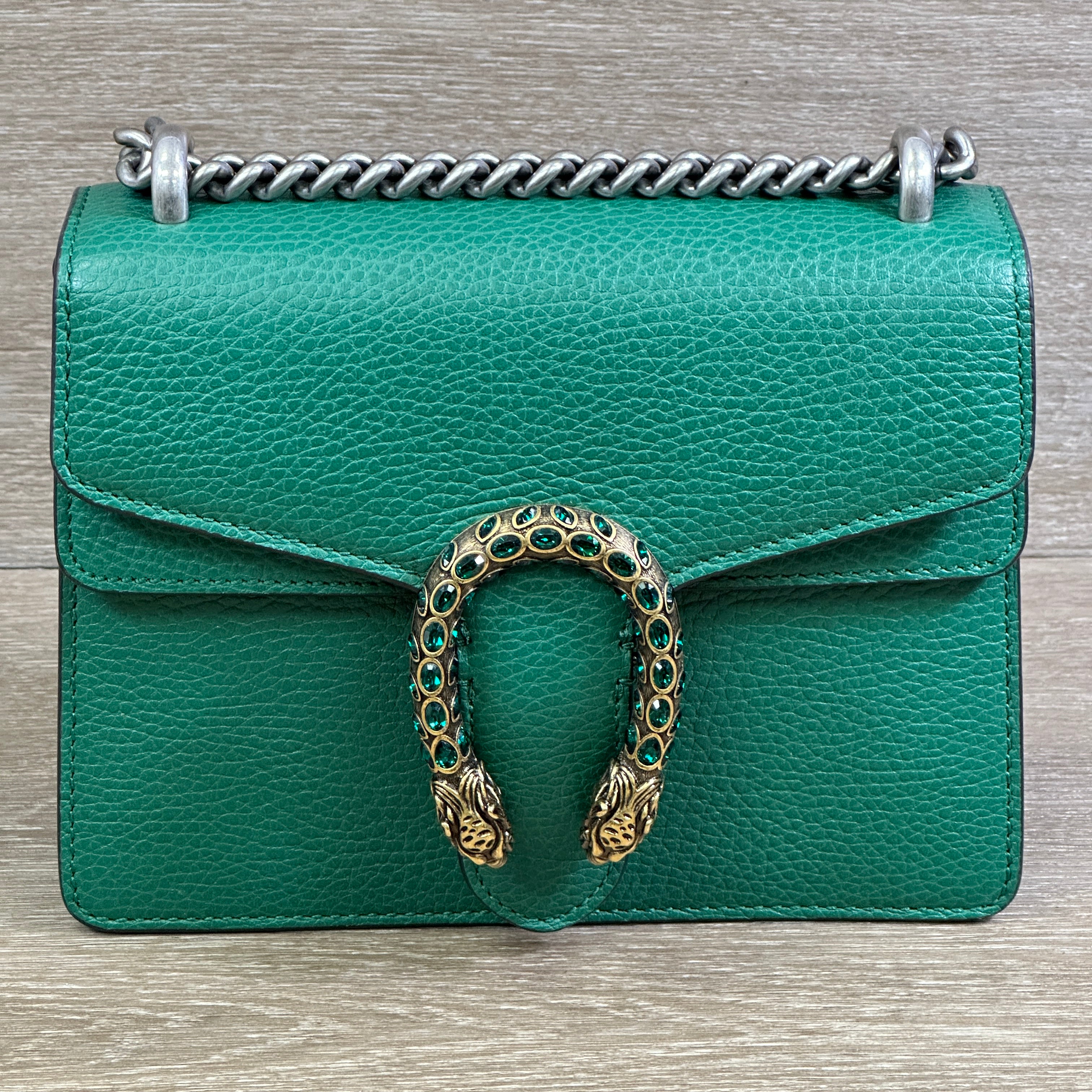Gucci Calfskin Mini Dionysus Shoulder Bag - Emerald – Chicago Pawners &