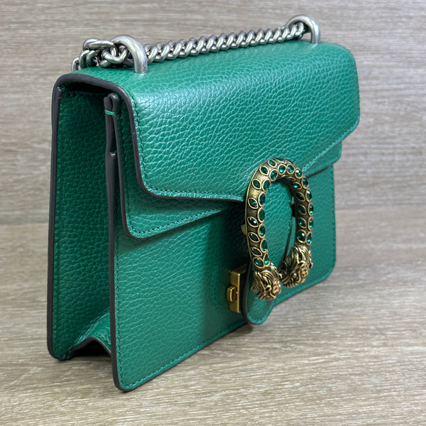 Gucci Calfskin Mini Dionysus Shoulder Bag - Emerald