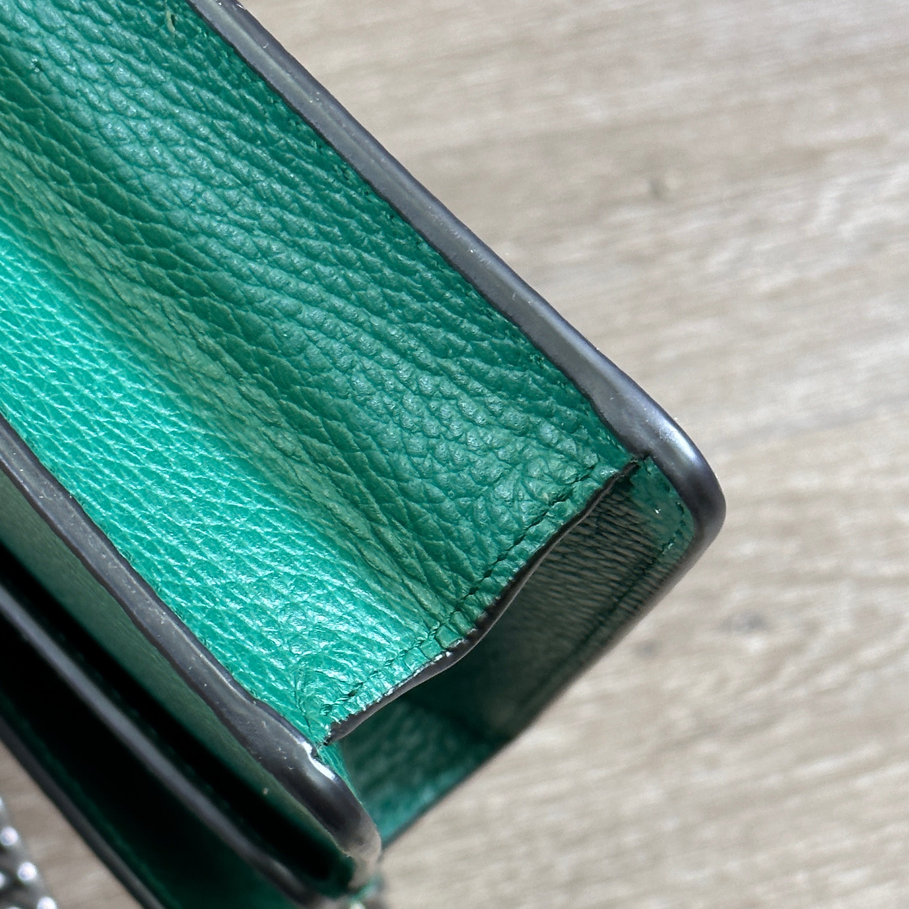 Gucci Emerald Green Leather Dionysus Bag