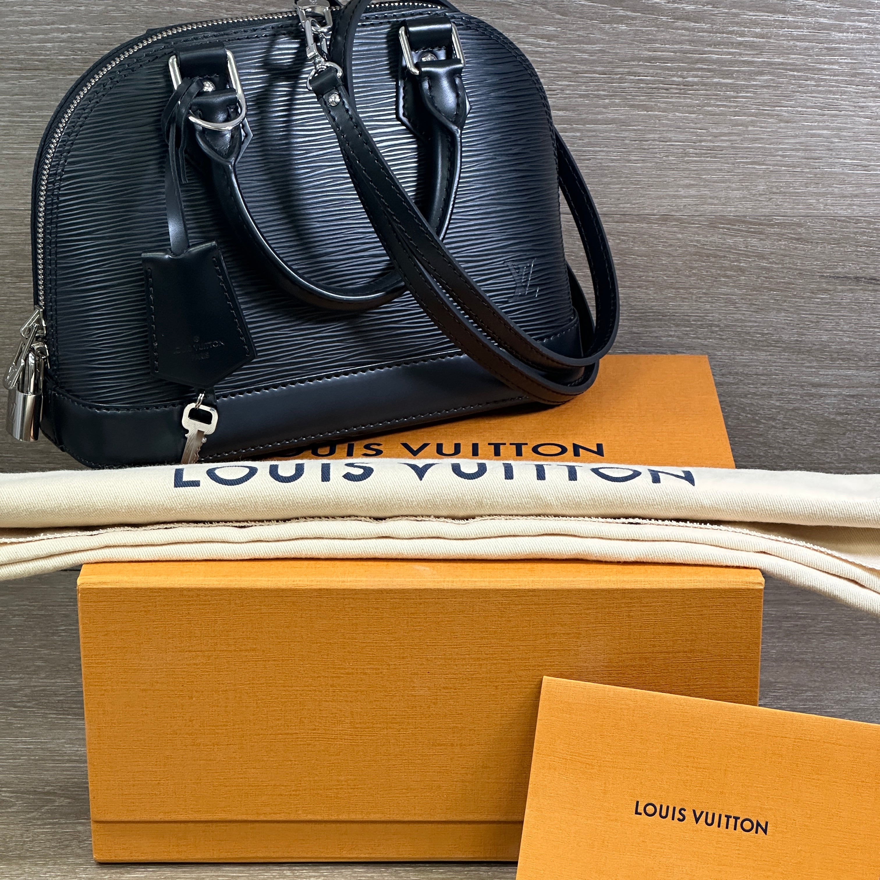 Louis Vuitton Black Epi Leather Alma BB Bag Louis Vuitton