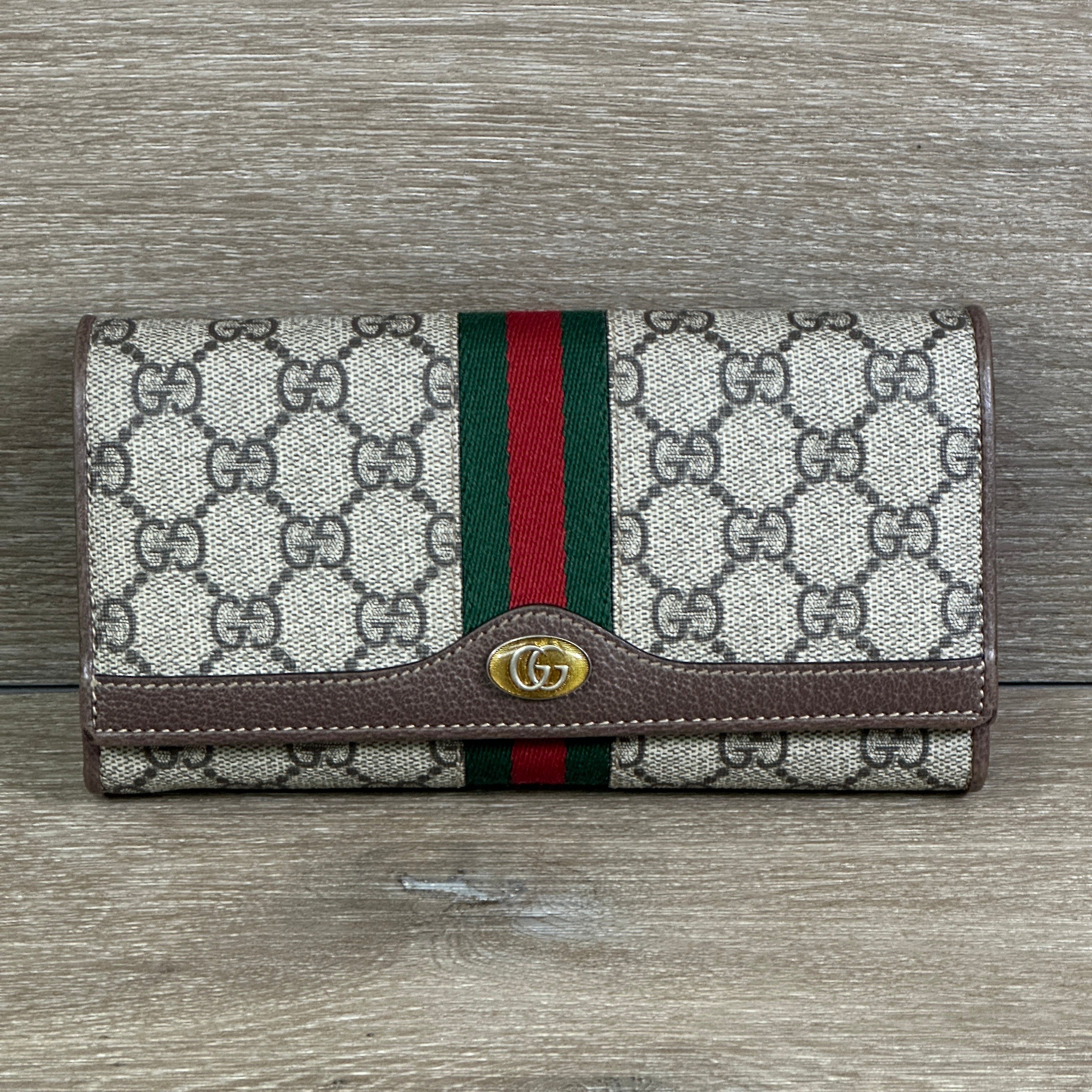 Gucci Ophidia GG Leather Wallet on Chain