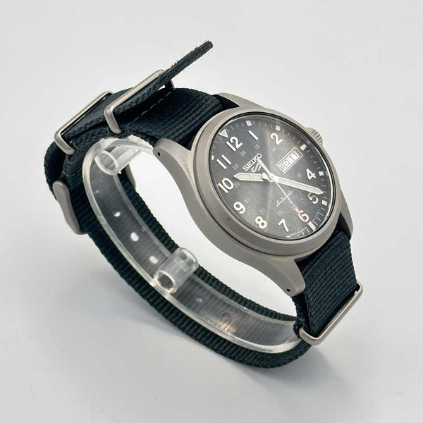 Seiko 5 Sport Day Date Automatic Watch on Nylon Strap - Blue/Grey - Chicago Pawners & Jewelers