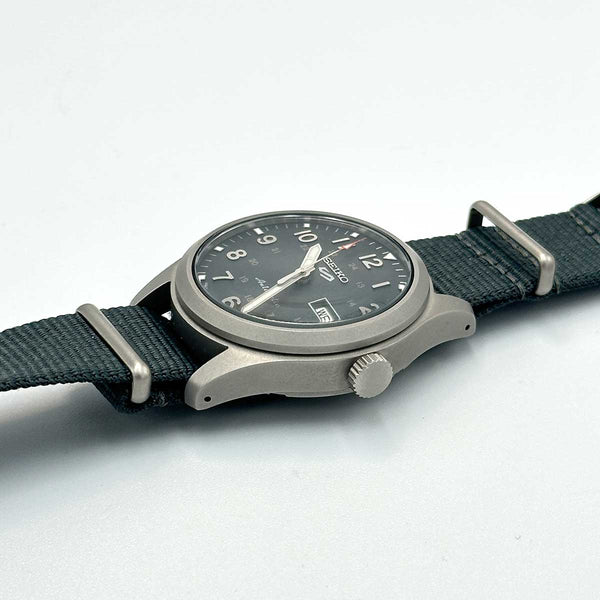 Seiko 5 Sport Day Date Automatic Watch on Nylon Strap - Blue/Grey - Chicago Pawners & Jewelers