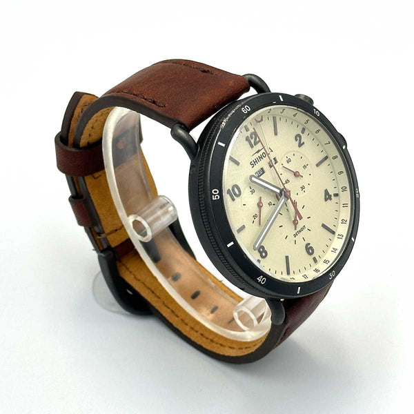 Shinola Canfield Sport 45mm Men's Watch, Light Tan Dial - Chicago Pawners & Jewelers