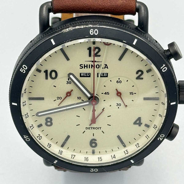 Shinola Canfield Sport 45mm Men's Watch, Light Tan Dial - Chicago Pawners & Jewelers