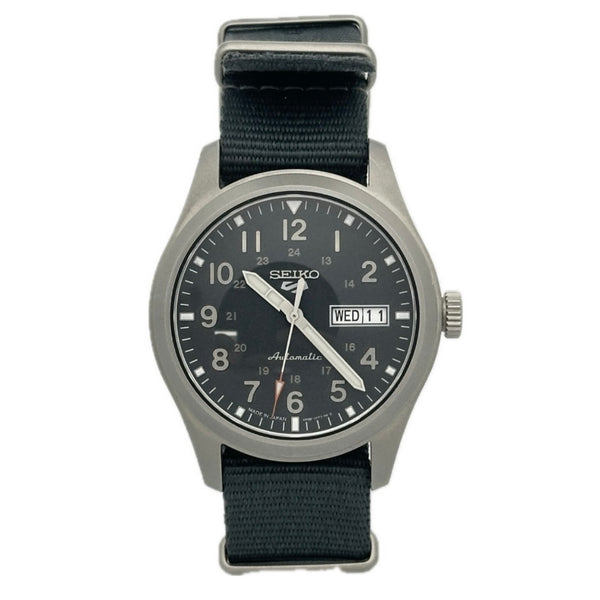 Seiko 5 Sport Day Date Automatic Watch on Nylon Strap - Blue/Grey - Chicago Pawners & Jewelers