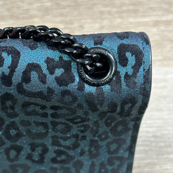 Saint Laurent Kate Monogram Small - Blue Leopard Print - Chicago Pawners & Jewelers