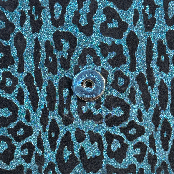 Saint Laurent Kate Monogram Small - Blue Leopard Print