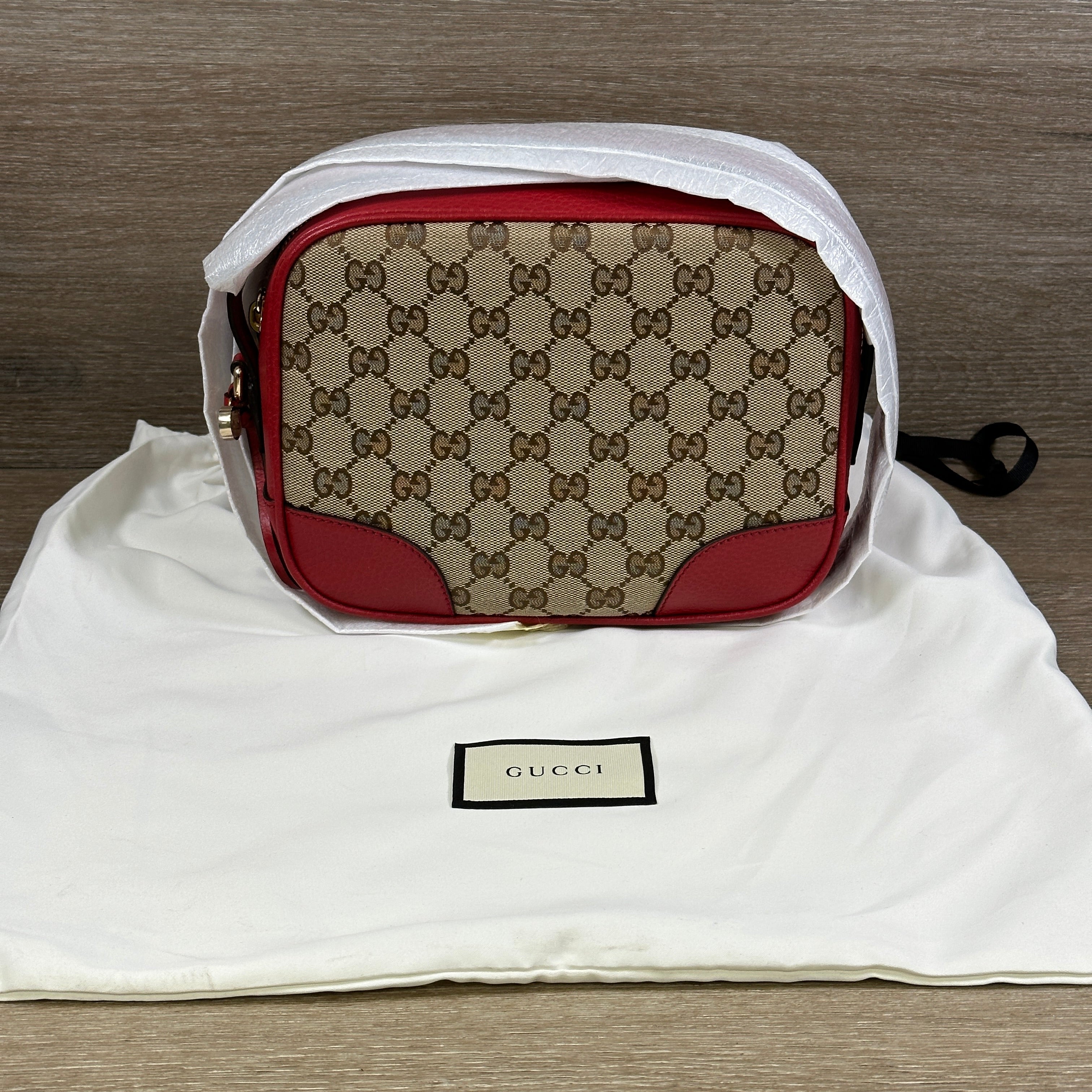 Pink Gucci Bree Crossbody Red GUCCI Bree GG Canvas Crossbody Bag