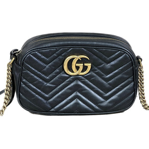 GG Marmont Small Shoulder Bag - Black - Chicago Pawners & Jewelers
