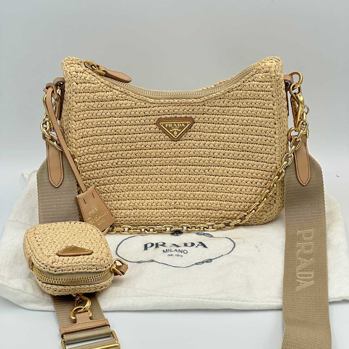 Prada Re-Edition 2005 Crochet Shoulder Bag