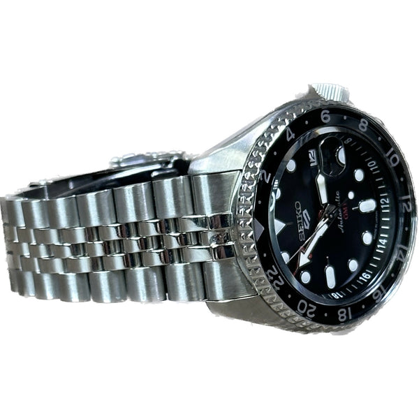 Seiko 5 Five Sports GMT Automatic Watch - Black Dial