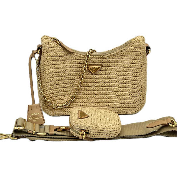 Prada Re-Edition 2005 Crochet Shoulder Bag