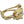14k Yellow Gold Frog Ring with Diamonds and Sapphire