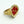 18k Yellow Gold Ring with Red Coral