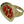 18k Yellow Gold Ring with Red Coral