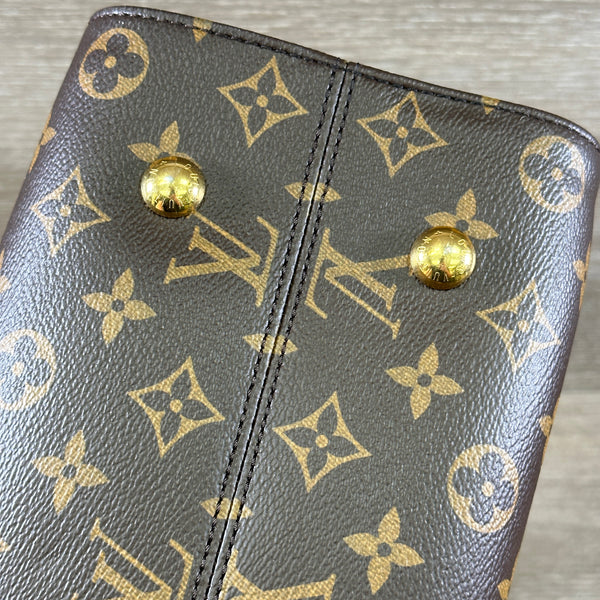 Louis Vuitton Tuileries Handbag Monogram Canvas with Red Leather - Chicago Pawners & Jewelers