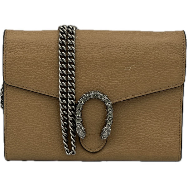 Gucci Dionysus Wallet on Chain - Brown Leather